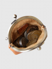 Ton Nume Mini Gamaguchi ‐ Mini porte-monnaie avec fermoir, cuir Oil Nume, Tsuchiya Kaban